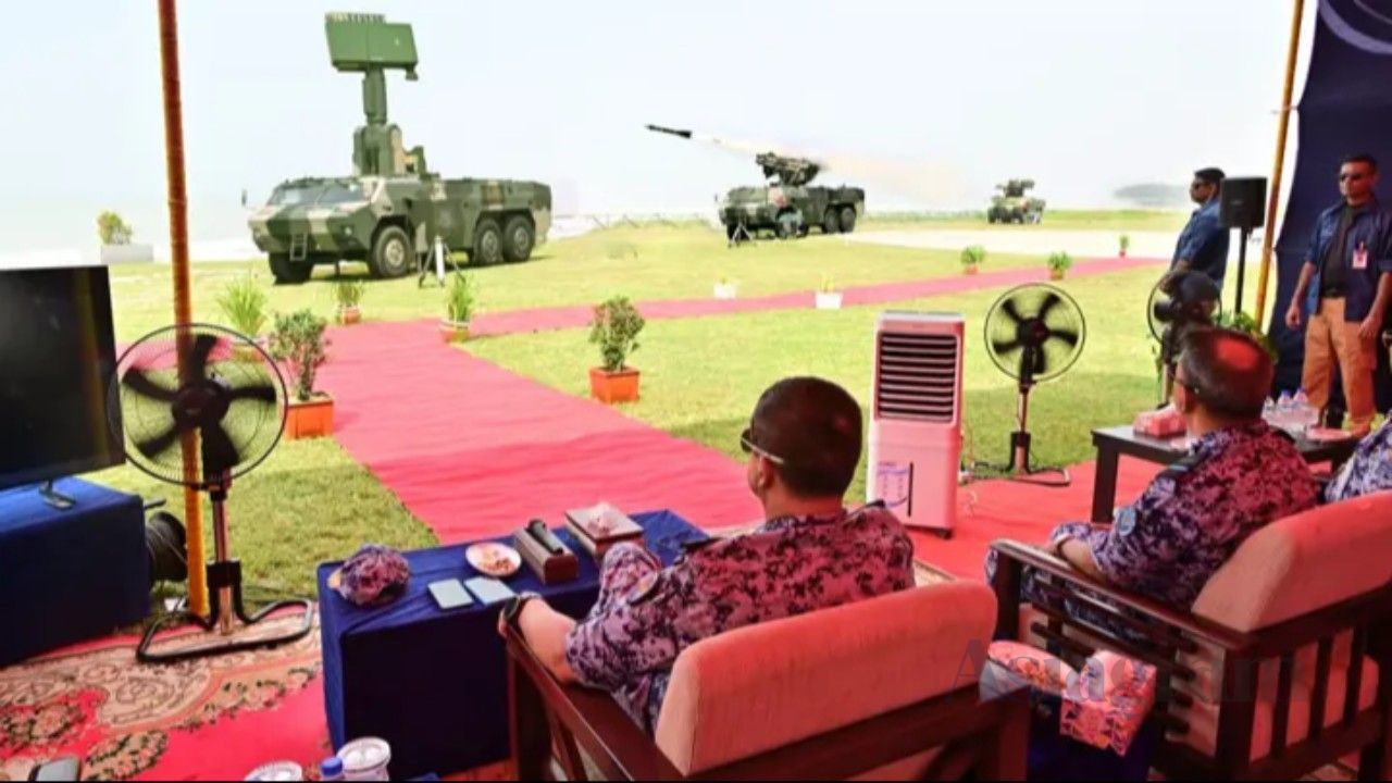 Bangladesh Air Force conducts FM-90 live missile firing exercise
